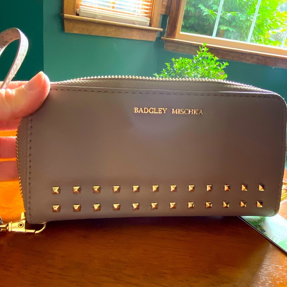 Badgley Mischka Vegan Leather Allover Purse